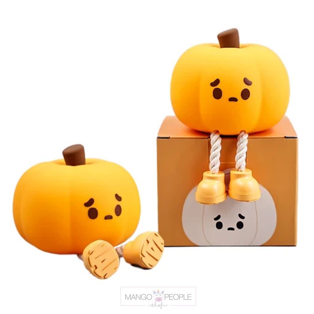 چراغ خواب سیلیکونی طرح کدو تنبل نشسته
